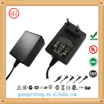 mejor venta de 15v 1500ma ac dc adaptador de corriente fabricado en China